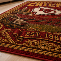 KC Vintage Poster Statement Rug - Arrowhead, Skyline, Stadium