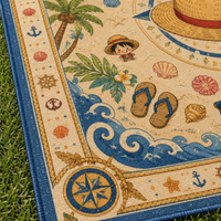 Luffy Straw Hat Compass Rose Adventure Rug