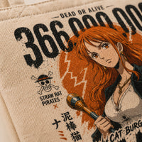 Cat Burglar Nami - A Wanted Poster Study in Orange and Ink