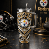 PIT Ornamental Crest Tumbler - Baroque Detail, Bold Presence
