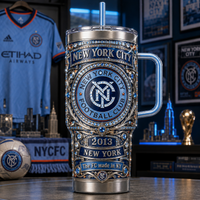 NYC Heraldic Crest - Ornamental Blue Tumbler