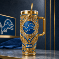 DET Gilded Heraldry Tumbler - Ornamental Crest Composition
