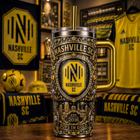 NSH Gold Crest Tumbler - Heraldic Black and Gold Study