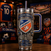 Crest and Skyline - CIN Engraved Heraldry Tumbler