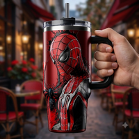 Web and Shadow - Spidey Crimson Portrait Tumbler