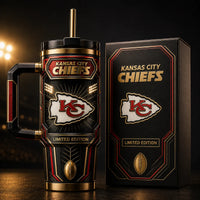 KC Arrowhead Crest - Blackout and Gold Tumbler