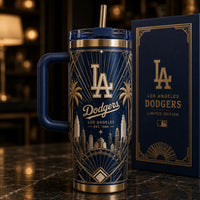 LAD Deco Skyline - Navy and Gold Tumbler
