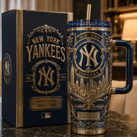NYY Gilded Skyline - Engraved-Look Heritage Tumbler
